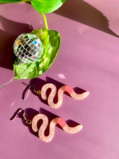 Wiggly Worms Acrylic Statement Earrings Quirks!