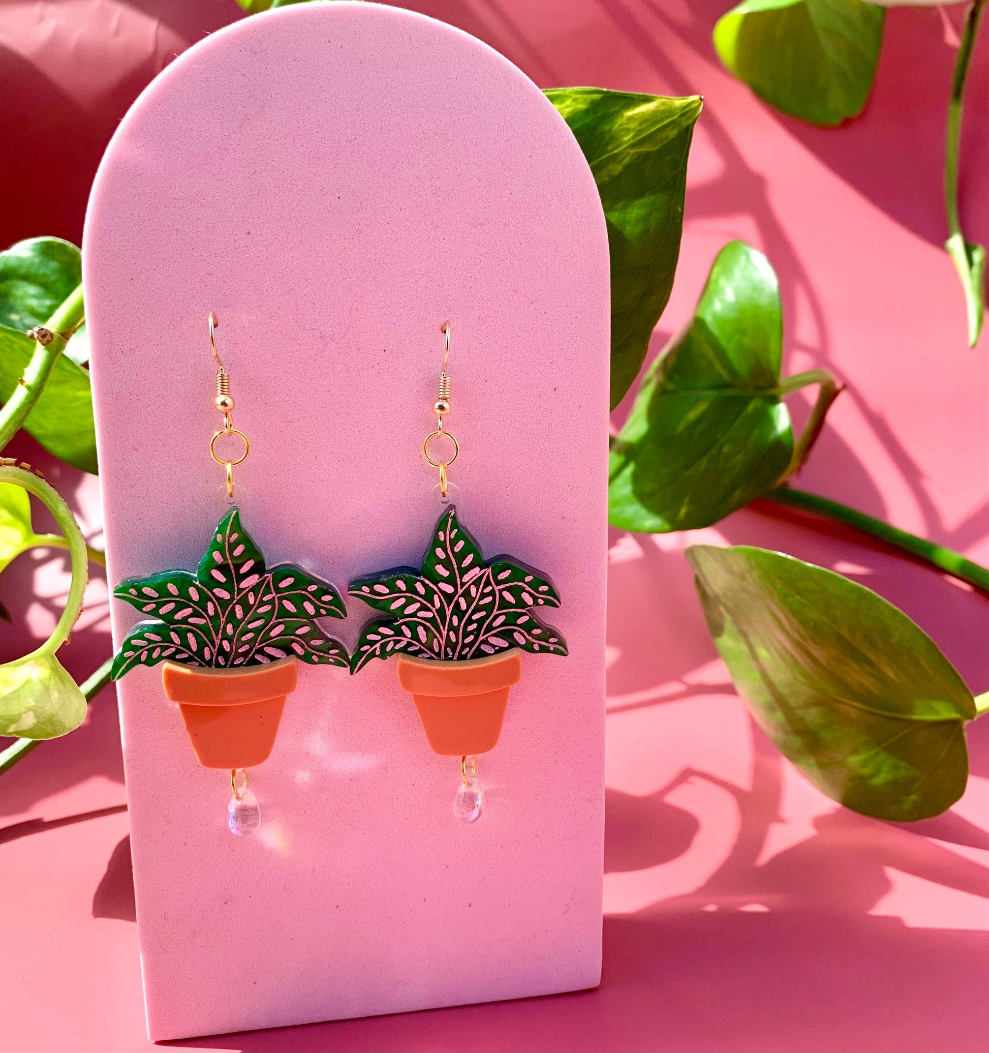 Terracotta Plants Acrylic Earrings Quirks!