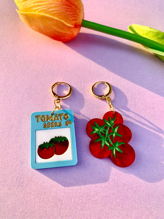 Tomato Seeds Acrylic Statement Earrings Quirks!