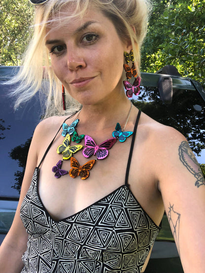 Mirrored Rainbow Butterfly Statement Necklace Quirks!