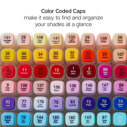Double-Ended Alcohol Markers - 120 Colors