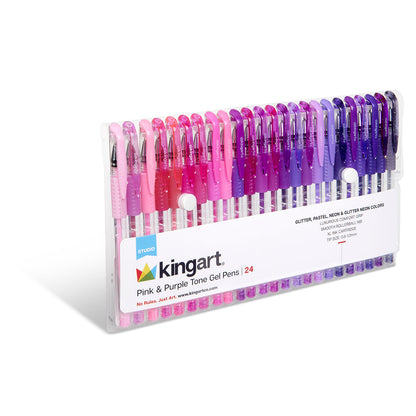 Gel Pens 24 Pink & Purple Tone Colors