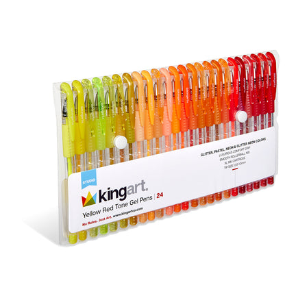 Gel Pens 24 Red & Yellow Tone Colors