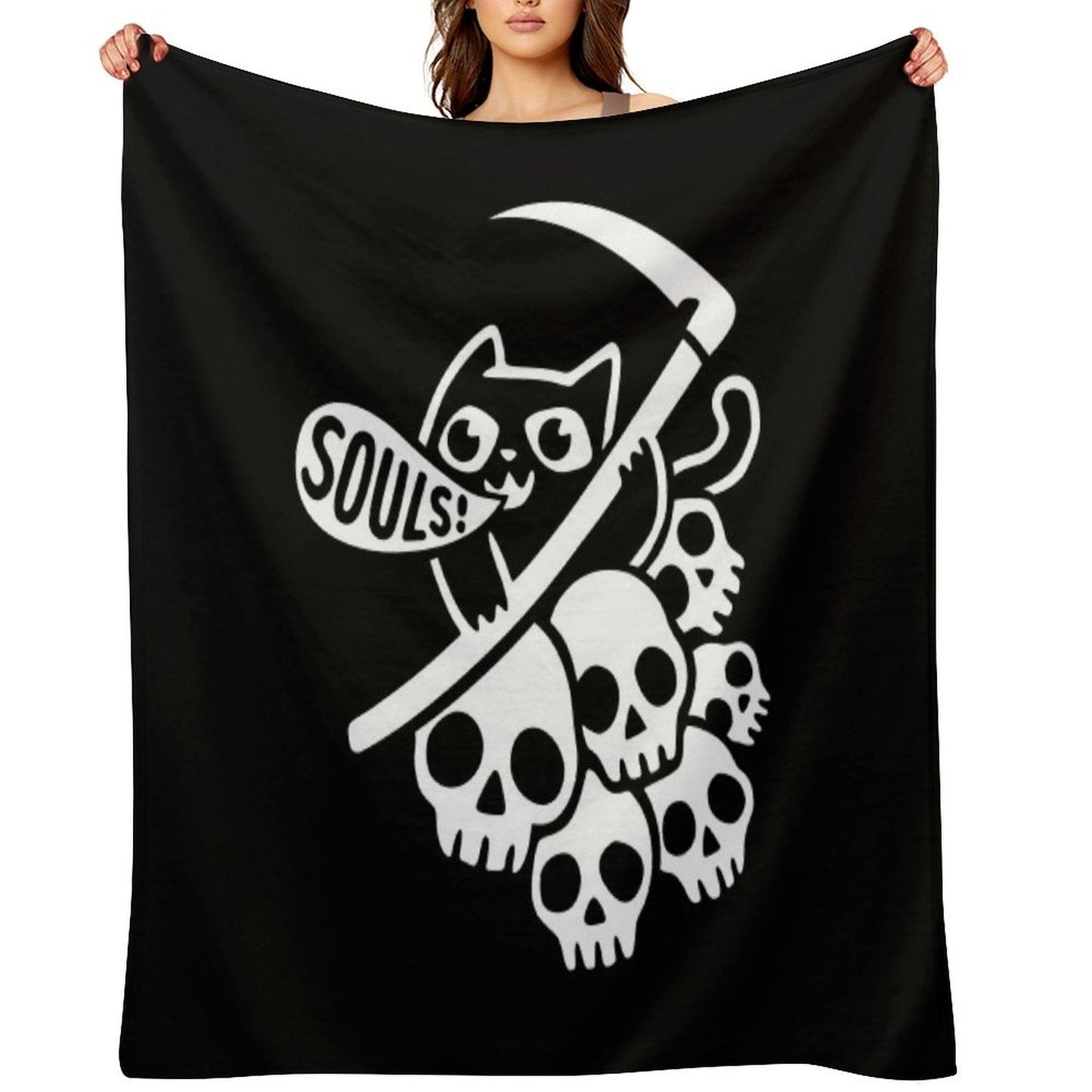 Cat Got Your Soul II Throw Blanket