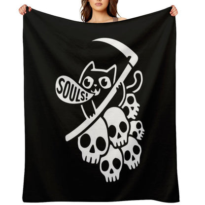 Cat Got Your Soul II Throw Blanket