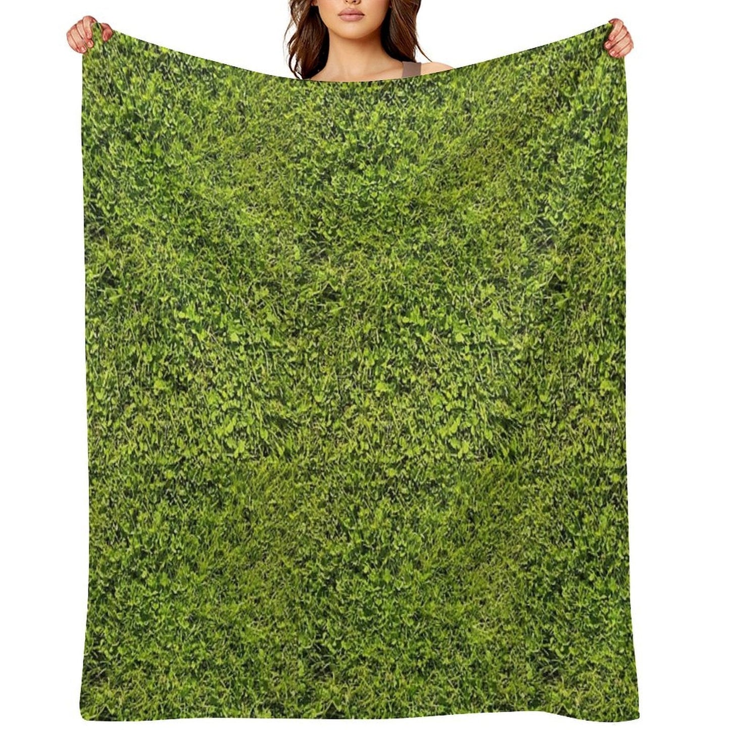 Green Grass Throw Blanket