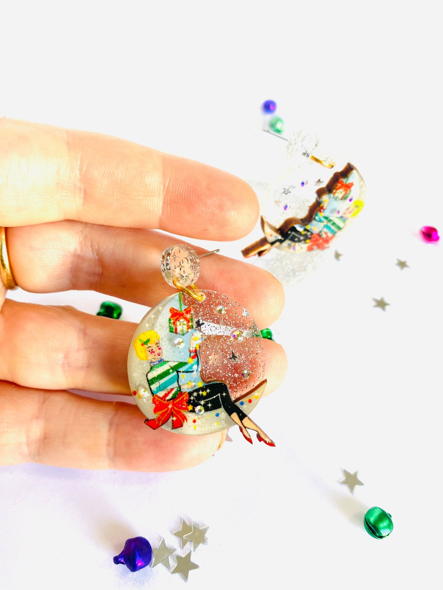 Moon Girl Christmas Brooch by Rosie Rose Parker Quirks!