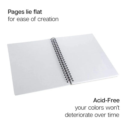 Mixed Media Sketchbook - Side Spiral - 9” x 12” - 60 Sheets