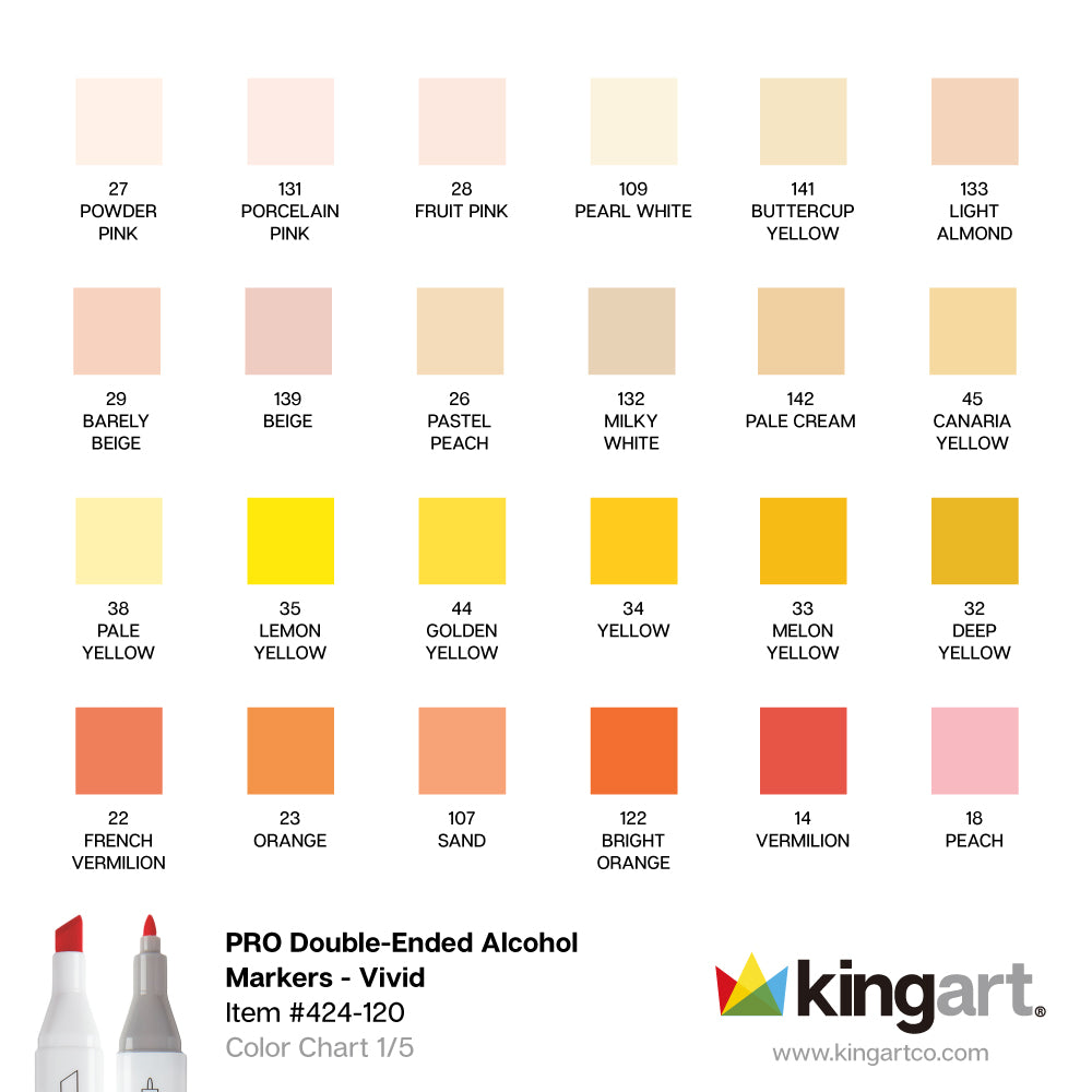Double-Ended Alcohol Markers - 120 Colors