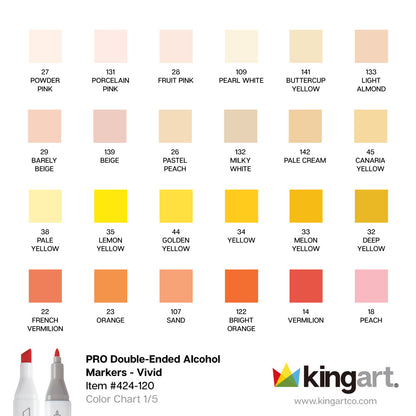 Double-Ended Alcohol Markers - 120 Colors