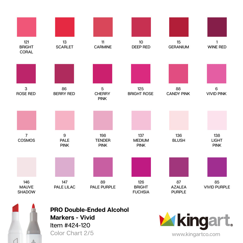 Double-Ended Alcohol Markers - 120 Colors