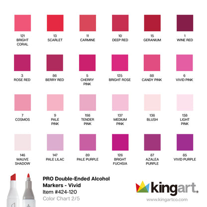 Double-Ended Alcohol Markers - 120 Colors