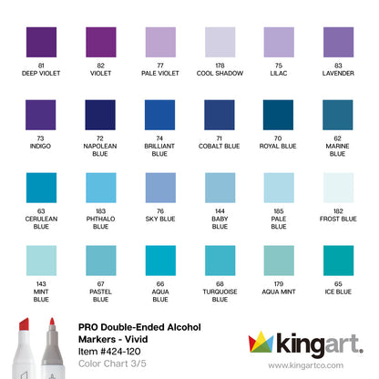 Double-Ended Alcohol Markers - 120 Colors