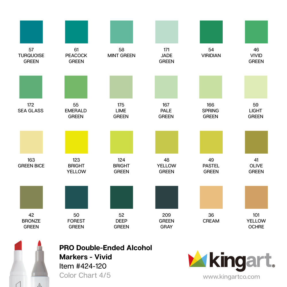 Double-Ended Alcohol Markers - 120 Colors