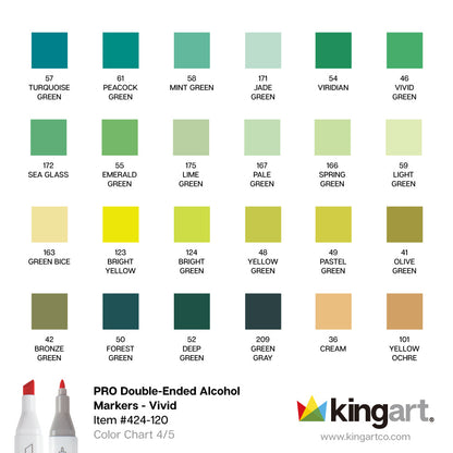 Double-Ended Alcohol Markers - 120 Colors