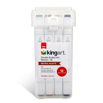 Double-Ended Alcohol Markers - 12 Neutral Colors