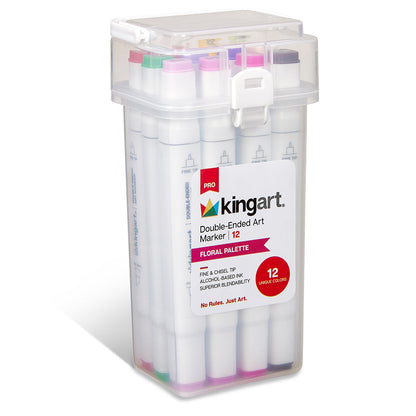 Double-Ended Alcohol Markers - 12 Floral Colors