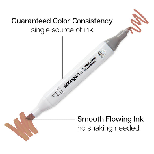 Double-Ended Alcohol Markers - 24 Portrait Colors