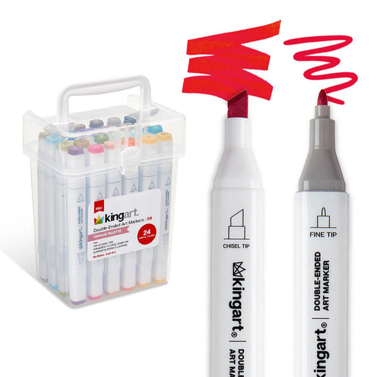 Double - Ended Alcohol Markers - 24 Vintage Colors - Creative Freedom Collective