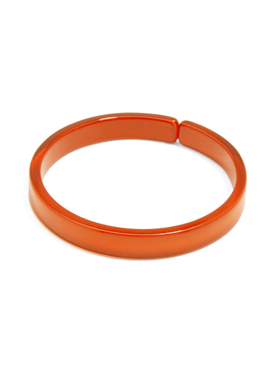Resin Bangle Bracelet - ORANGE Medium Width Quirks!