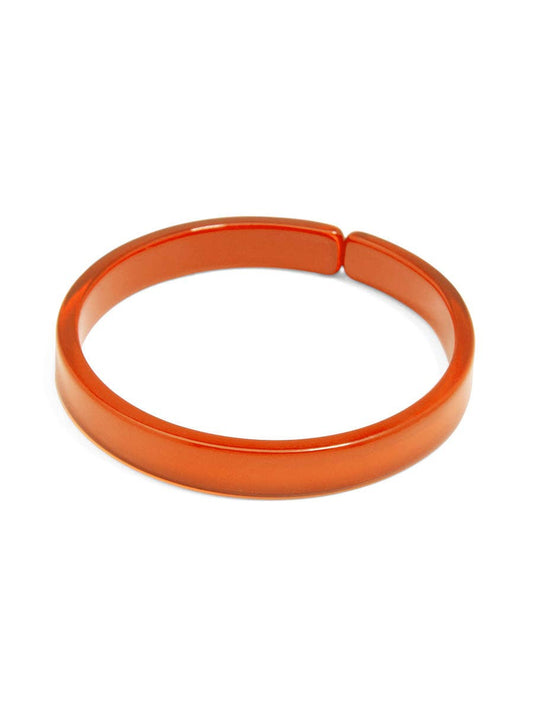 Resin Bangle Bracelet - ORANGE Medium Width Quirks!