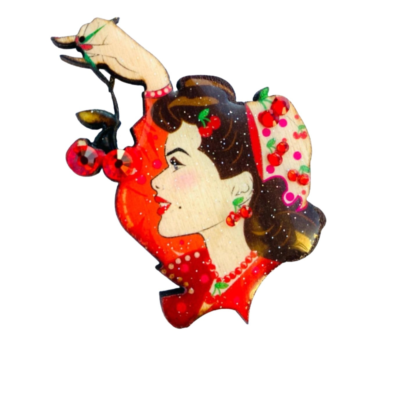 Cherry My Darling Mini Brooch by Rosie Rose Parker Quirks!