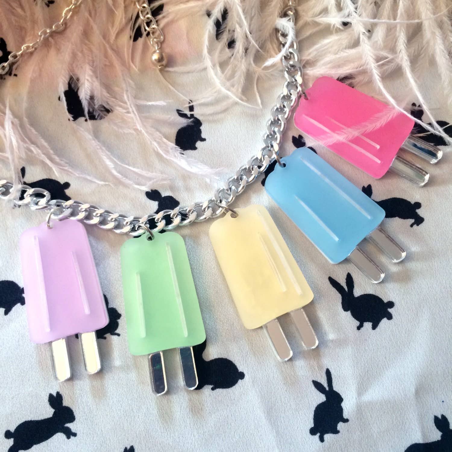 Pastel Ice Pop Popsicle Charm Necklace Quirks!