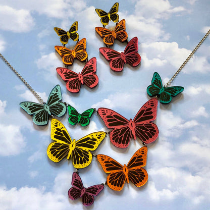 Mirrored Rainbow Butterfly Statement Necklace Quirks!