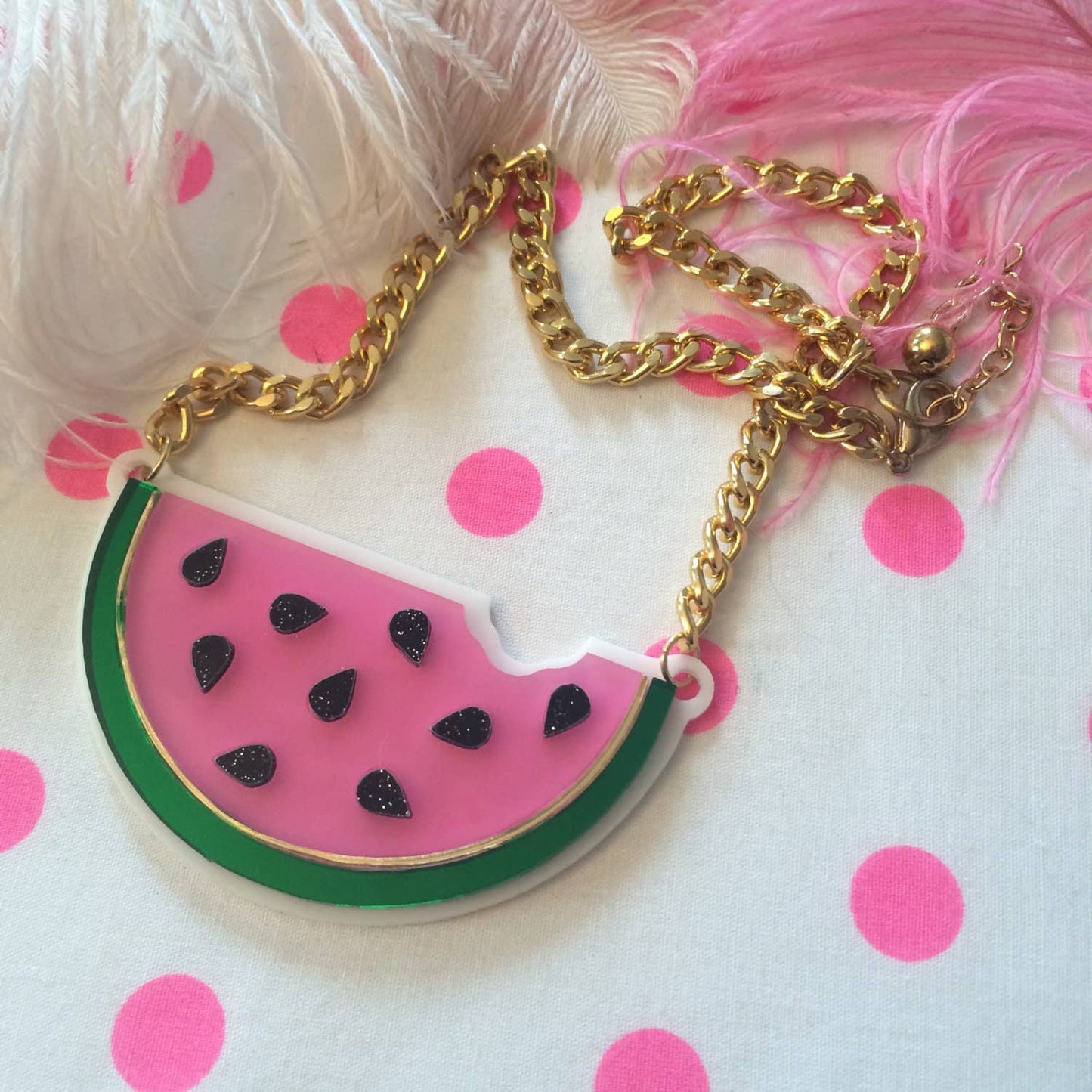 Watermelon Slice Acrylic Statement Necklace Quirks!