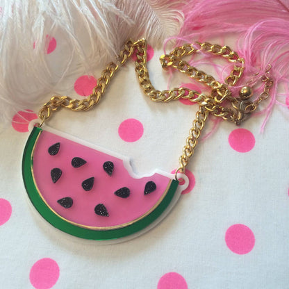 Watermelon Slice Acrylic Statement Necklace Quirks!