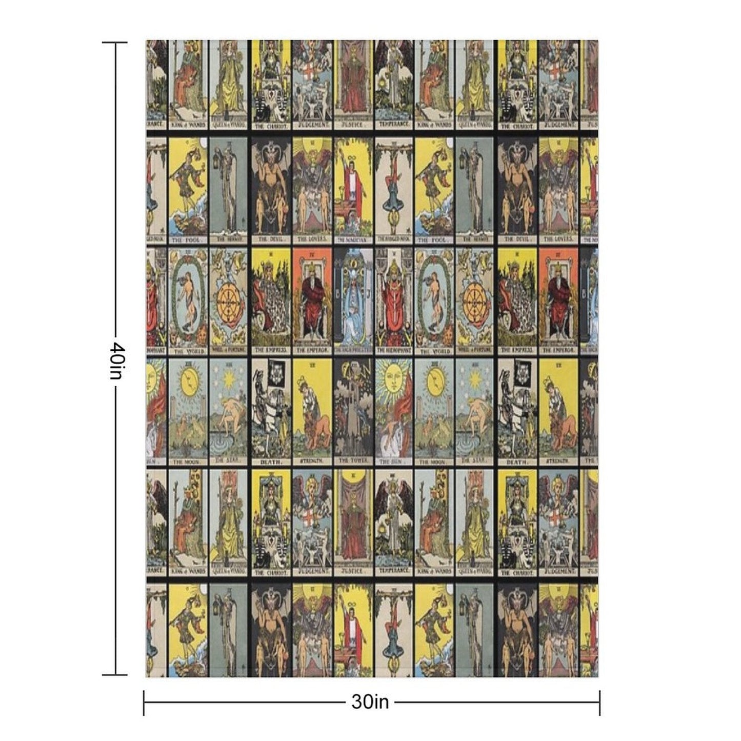 The Major Arcana of Tarot Vintage Cards Throw Blanket