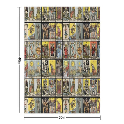 The Major Arcana of Tarot Vintage Cards Throw Blanket