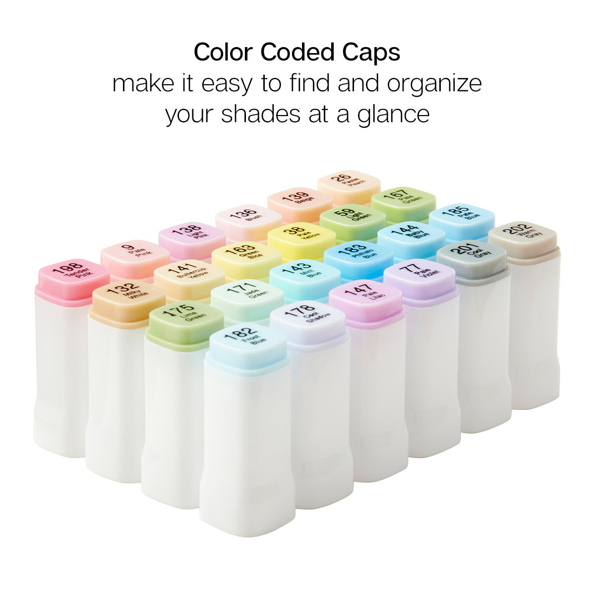 Double-Ended Alcohol Markers - 24 Pastel Colors
