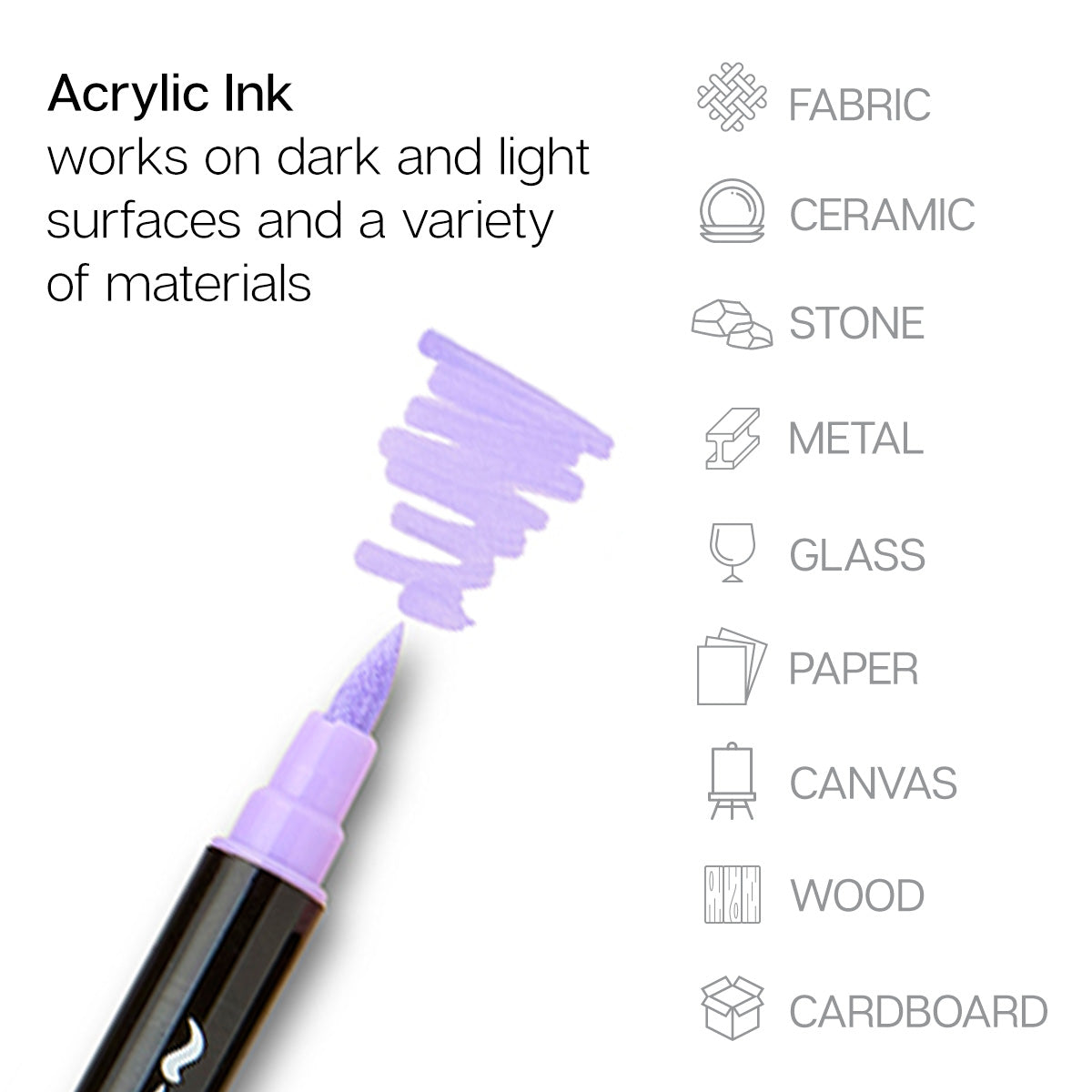 Dual Tip Acrylic Paint Pens - 48 Colors