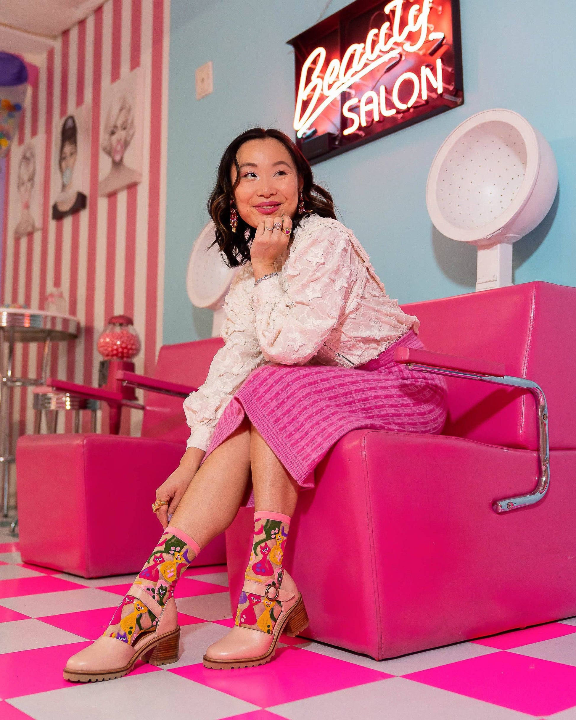 Dopamine Cats Sheer Crew Sock Quirks!