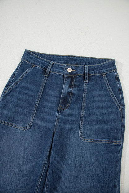 Breen Cropped High Rise Wide Leg Jeans Shewin