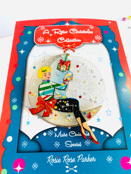 Moon Girl Christmas Brooch by Rosie Rose Parker Quirks!