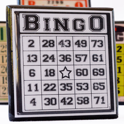 Bingo!  Vintage Bingo Card Coaster Set Quirks!