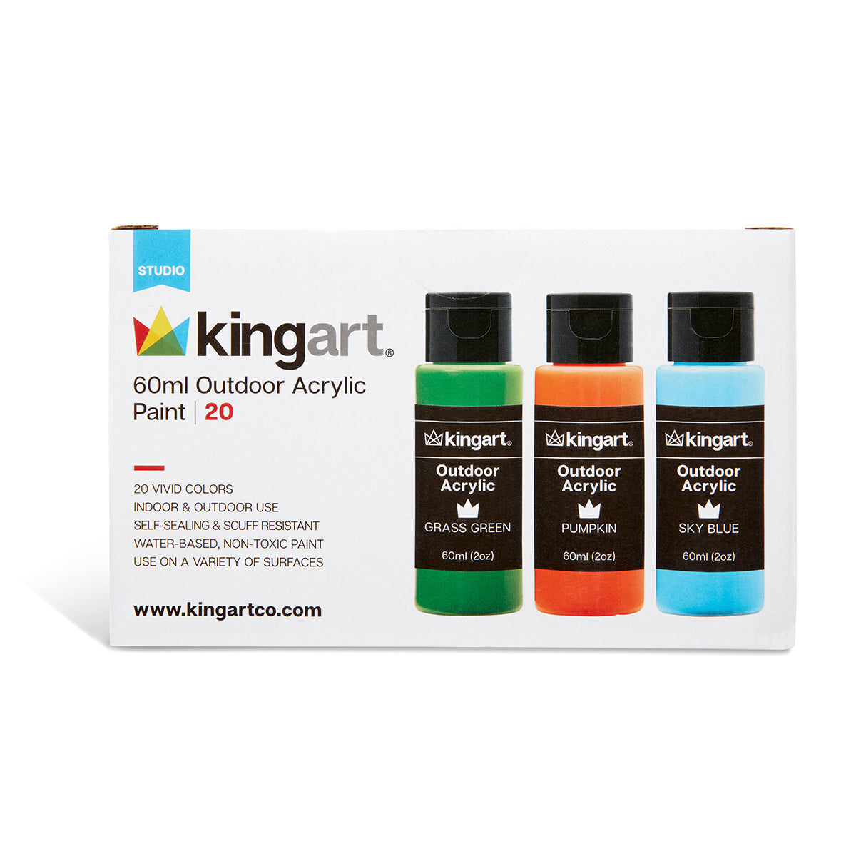 Outdoor Acrylic Paint, 20 Colors