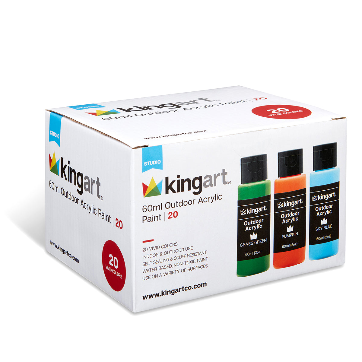 Outdoor Acrylic Paint, 20 Colors
