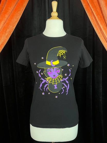 Spider Baby Fitted Graphic Tee in Black  Quirks!