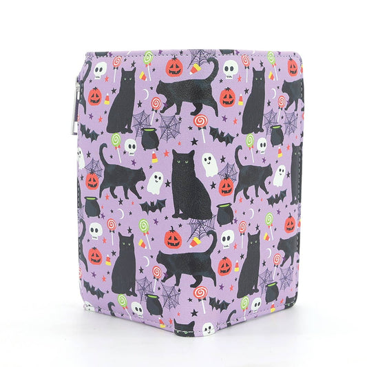 Halloween Black Cat Collage Wallet in Vinyl