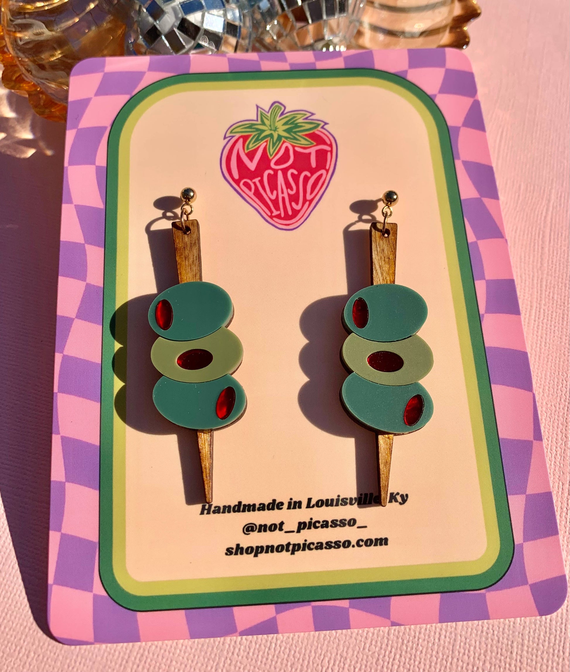 Olive the Feels Acrylic Statement Earrings Quirks!