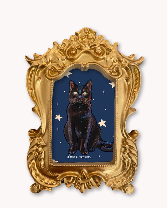Black Cat - Mini framed print