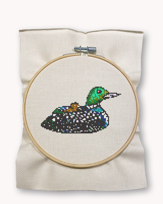 Loon Cross Stitch Kit ( LG 5 inch )