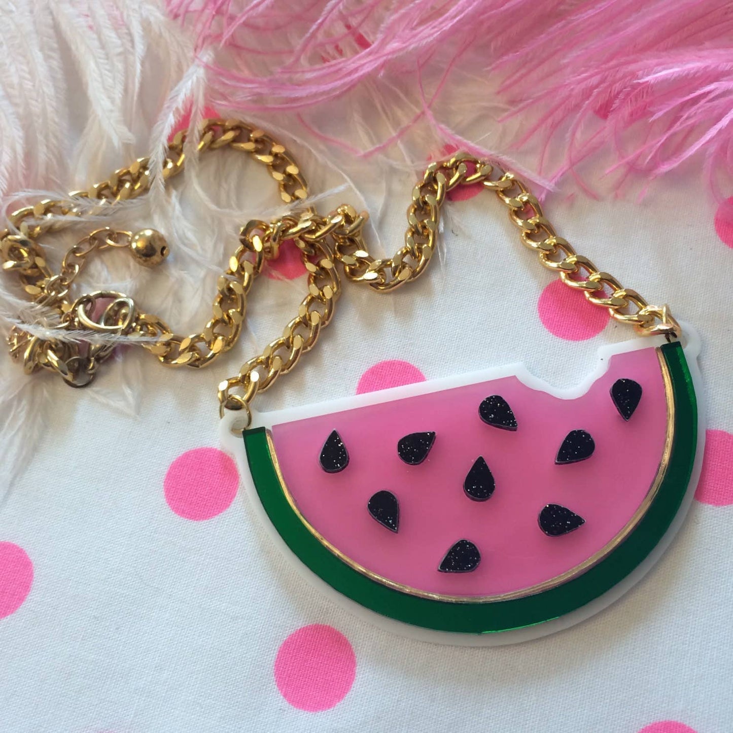 Watermelon Slice Acrylic Statement Necklace Quirks!