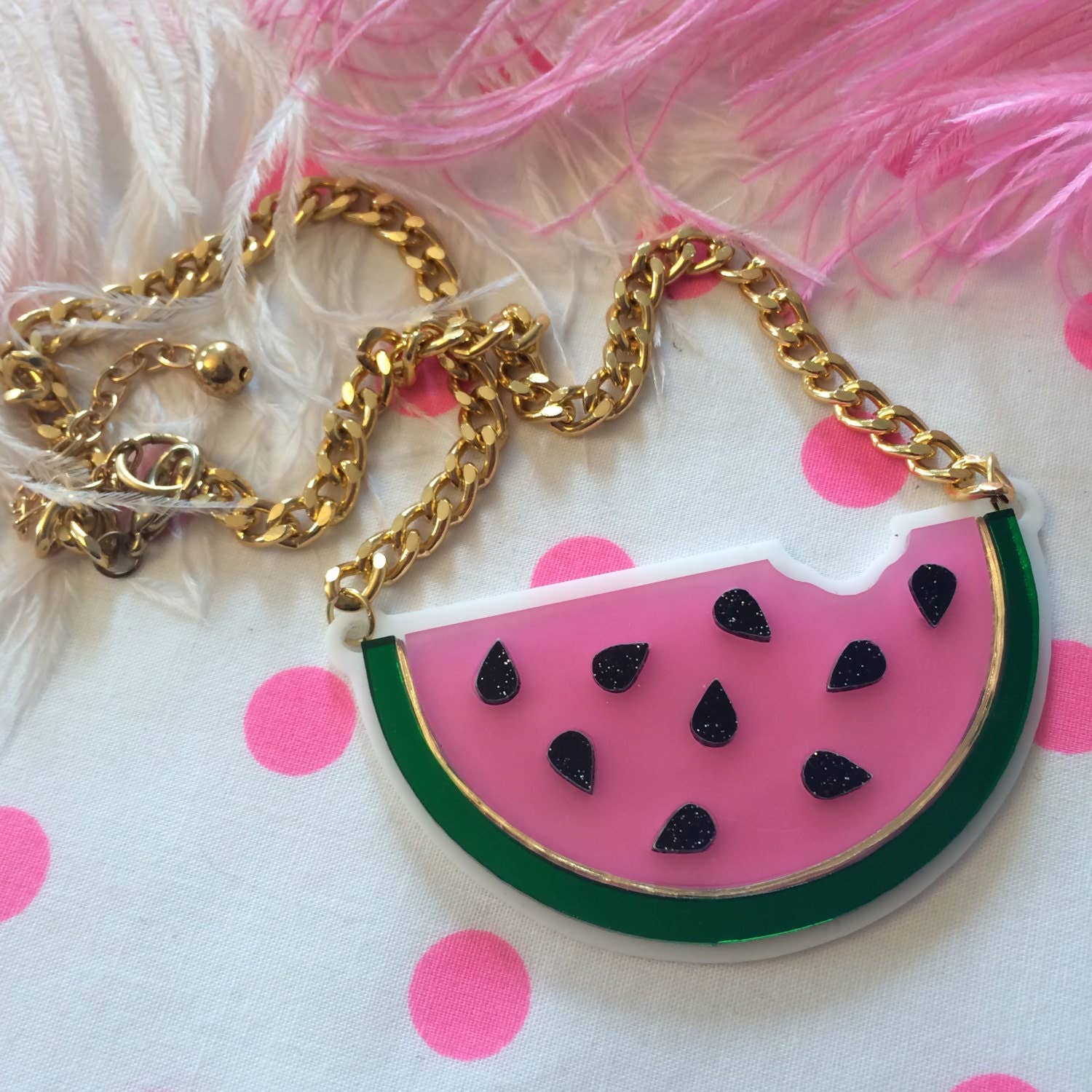 Watermelon Slice Acrylic Statement Necklace Quirks!