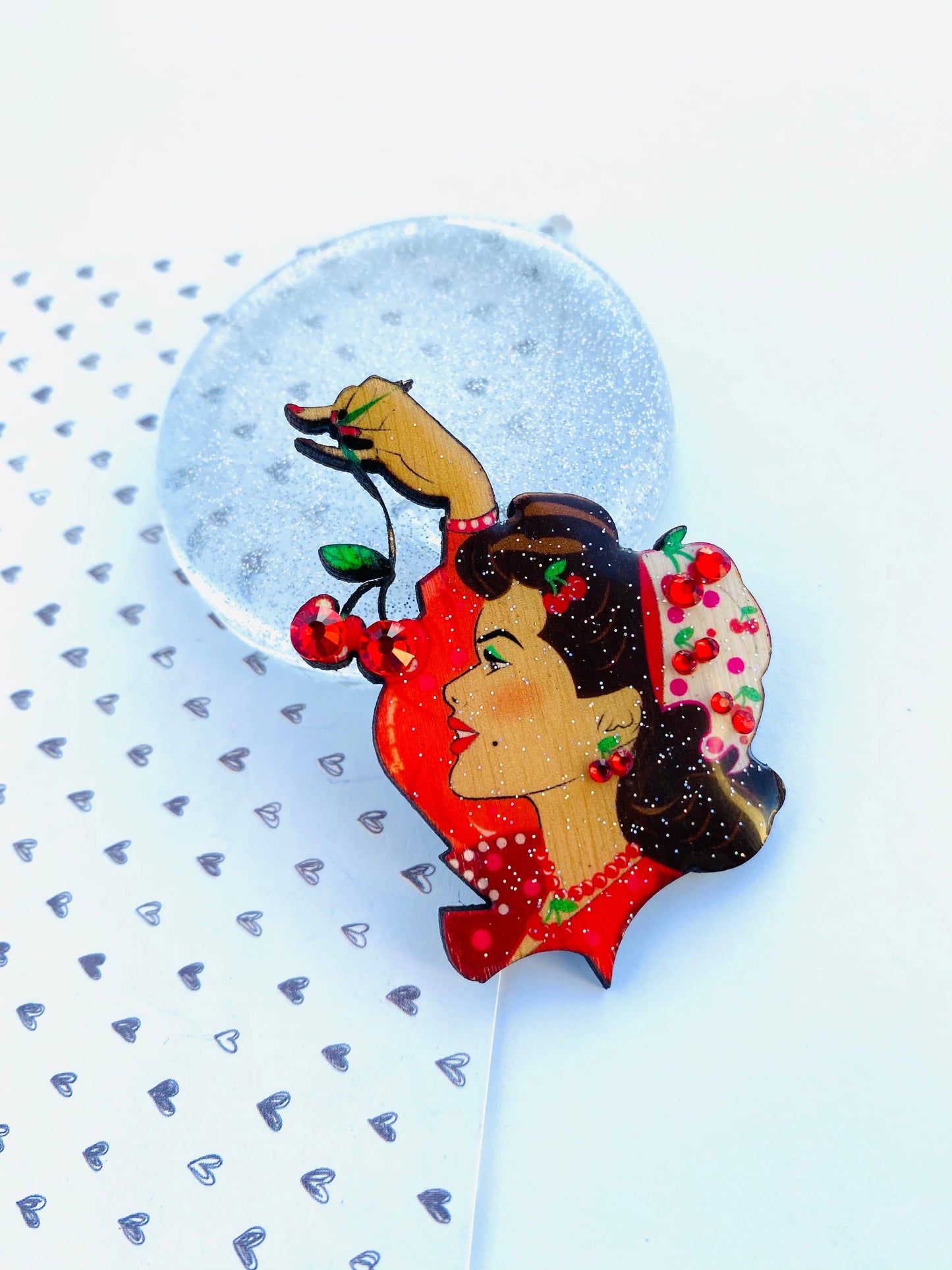Cherry My Darling Mini Brooch by Rosie Rose Parker Quirks!