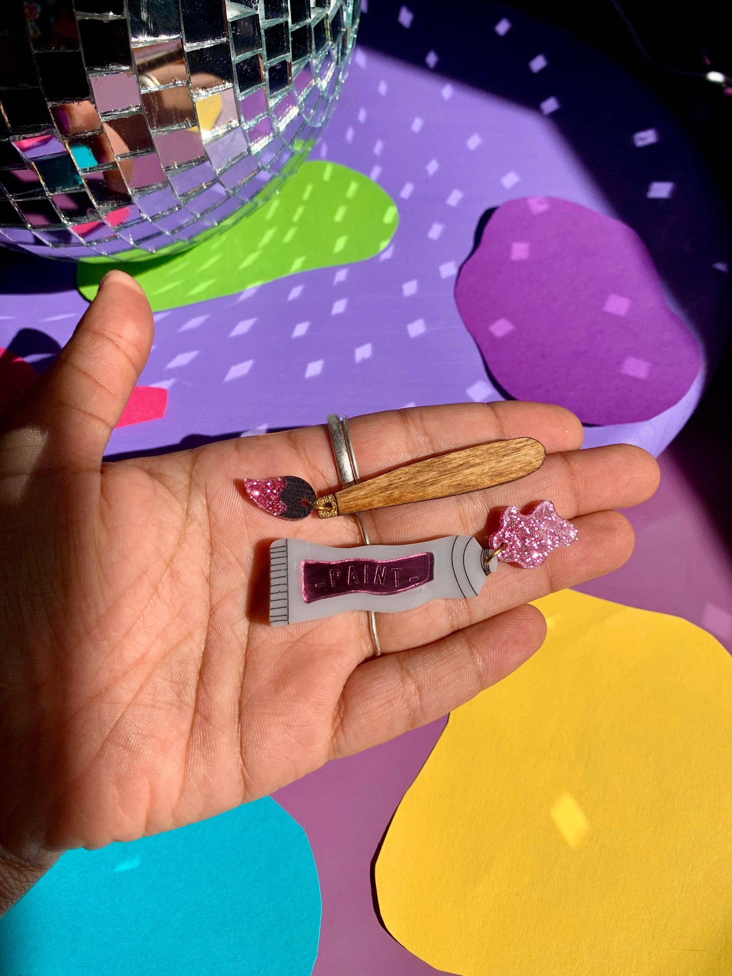 Paint Tube and Brush Statement Acrylic Earrings Quirks!