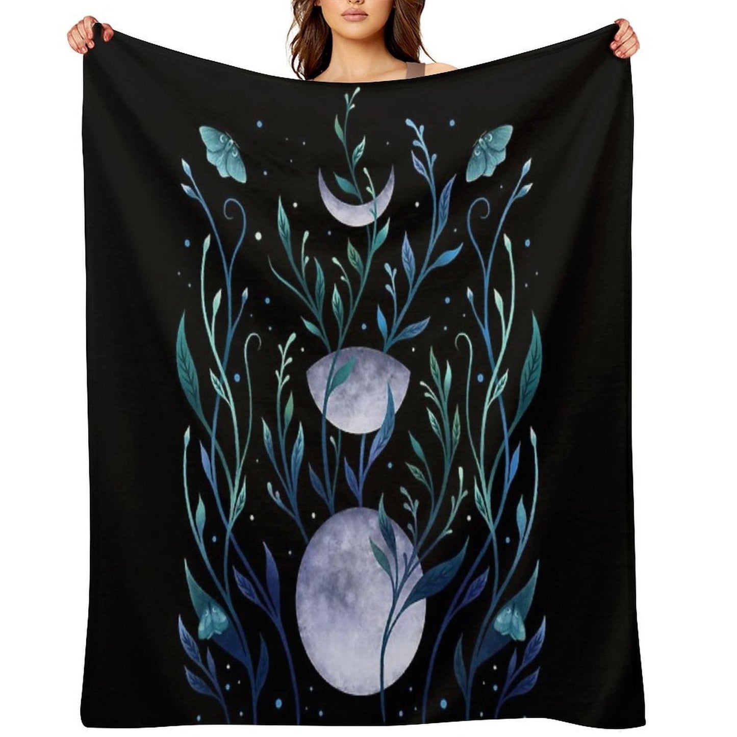 Phase & Grow - Teal Throw Blanket